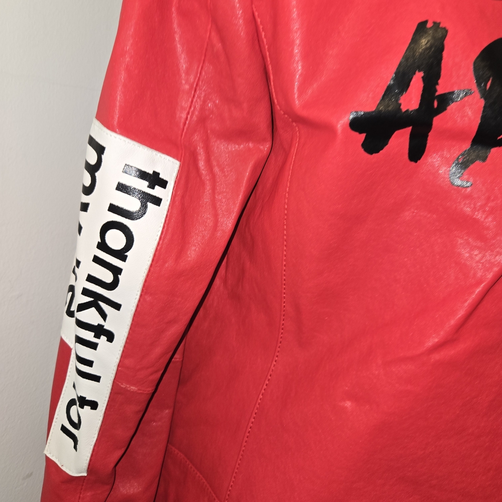 Leather Red Love Addict Jacket - Picture 13 of 16